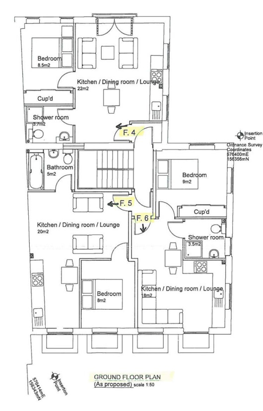 Lot: 60 - SUBSTANTIAL FREEHOLD RESIDENTIAL INVESTMENT COMPRISING NINE FLATS - Ground Floor Plan
